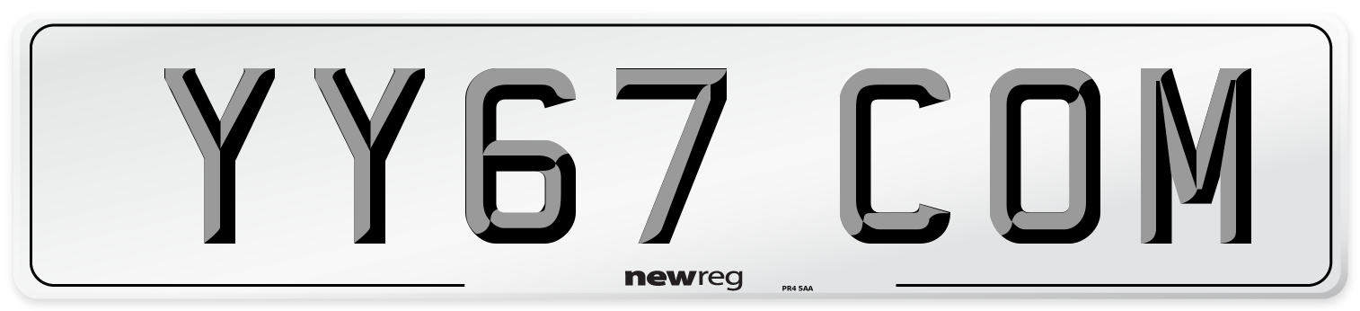 YY67 COM Number Plate from New Reg
